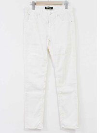 【楽天スーパーSALE】レッドカード リネンスリムテーパードパンツ レディース 24 ホワイト/白【中古】 ☆