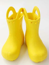 【新入荷!】♪クロックス/CROCS♪15.5cm 長靴/レインブーツ 黄色 雨具 アウトドア 通園 梅雨に【中古】子供 キッズ kids 男の子 女の子 春夏秋冬 seasonal shoes 406042