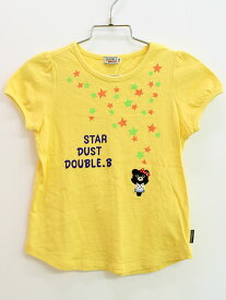 【夏物 新入荷!】♪ミキハウスダブルB/MIKIHOUSE DOUBLE.B♪110cm 半袖Tシャツ/半袖カットソー 黄色 B子ちゃん【中古】子供服 キッズ kids 女の子 夏 tops 425042