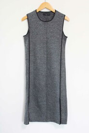 ●ZARA/ザラ●ニットノースリーブワンピース/クルーネック/膝丈 グレー レディース M【中古】夏 824032 onepi