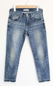 【SALE】●RED CARD TOKYO/レッドカード●カットオフクロップドデニムパンツ/25406/Gパン/ジーンズ/ロングパンツ/長ズボン/ インディゴブルー/青 レディース 22【中古】春夏 412052