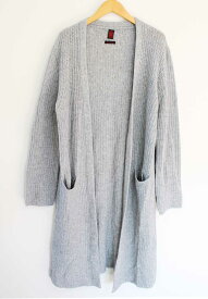 【新規SALE】ステファネル ロングニットカーディガン レディース S グレー【中古】●