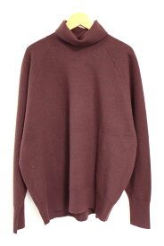 イレーヴ URTRA FINE MERINO WOOL MILLED KNIT PULLOVER ウルトラファインメリノウールメルニットプルオーバー レディース 1 ワインレッド【中古】【新入荷】●