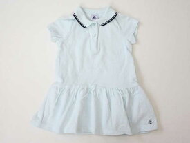 ●プチバトー/PETIT BATEAU●81cm 半袖ワンピース 水色×紺【中古】子供服 キッズ kids ベビー服 baby 女の子 夏 126022 onepi