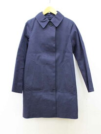 ■Mackintosh/マッキントッシュ/ゴム引きコットンコート/シンプル/長袖 ネイビー/紺 レディース 32【中古】春秋otr 402042