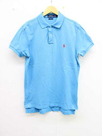 【春物新入荷】■POLO RALPH LAUREN｜ポロ ラルフ ローレン■半袖ポロシャツ/半袖 ブルー/青 レディース M 【中古】春夏 823042