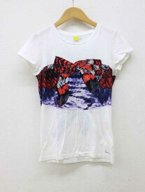 【夏物 新入荷】■Paul Smith/ポールスミス■ビスチェプリントTシャツ/半袖 マルチカラー レディース M【中古】夏 024042