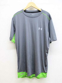 ■UNDER ARMOUR/アンダーアーマー■トレーニングウエア/半袖Tシャツ/半袖 グレー/灰色レディース XL【中古】春夏秋冬 105042