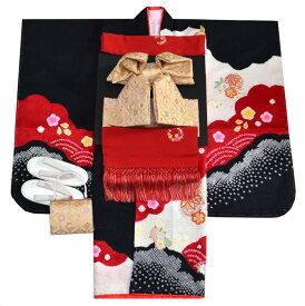 1点限り 七五三 着物 7歳 女の子 正絹 着物フルセット 染め分け 本絞り 手染め 刺繍 日本製 販売 購入