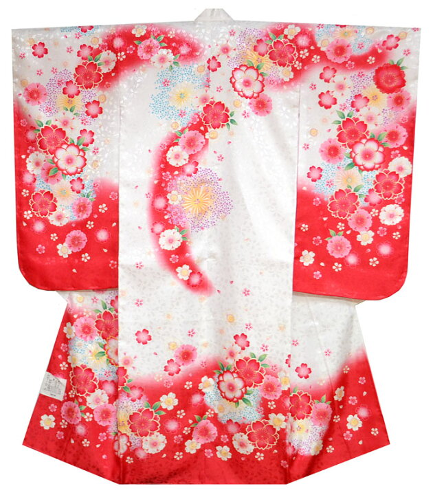 楽天市場】七五三 753 着物 7歳 女の子 四つ身着物 単品 絵羽柄 桜柄 