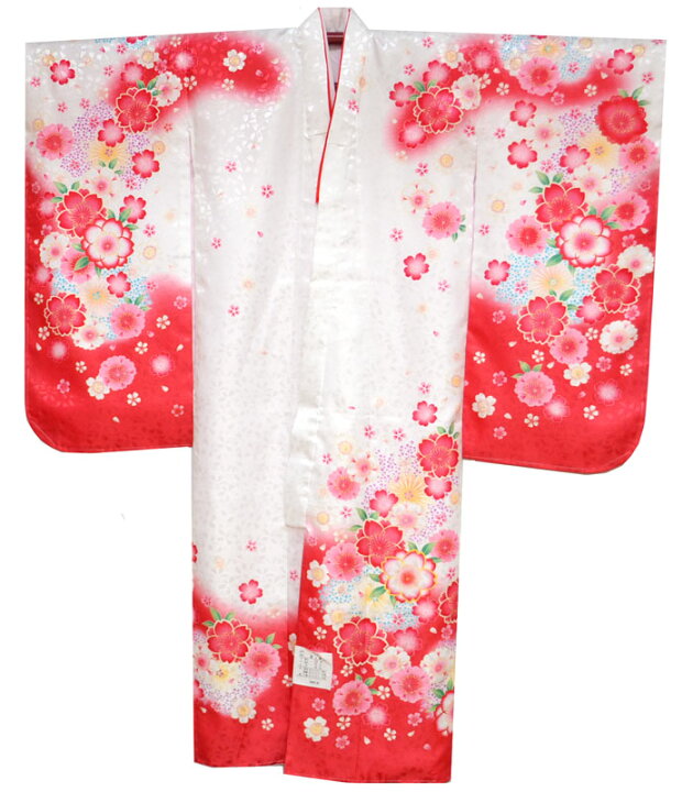 楽天市場】七五三 753 着物 7歳 女の子 四つ身着物 単品 絵羽柄 桜柄 
