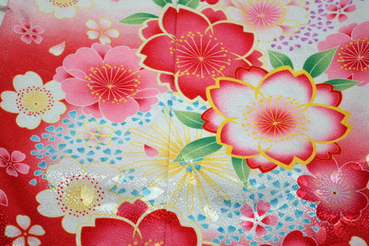 楽天市場】七五三 753 着物 7歳 女の子 四つ身着物 単品 絵羽柄 桜柄 