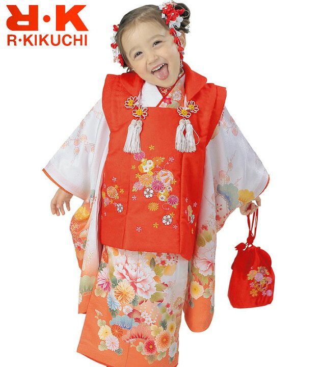 楽天市場】七五三 753 着物 3歳 女の子 被布セット RK リョウコキクチ 