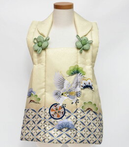 七五三 753 着物 3歳 男の子 男児 被布コート 鷹柄 クリーム 2023年度 新作 お正月 結婚式等にも! 販売 購入