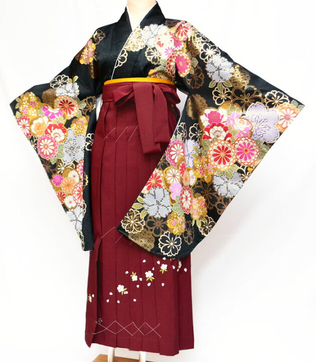 楽天市場】卒業式 袴 袴セット 女 二尺袖着物と袴のセット 絵羽柄 桜に 