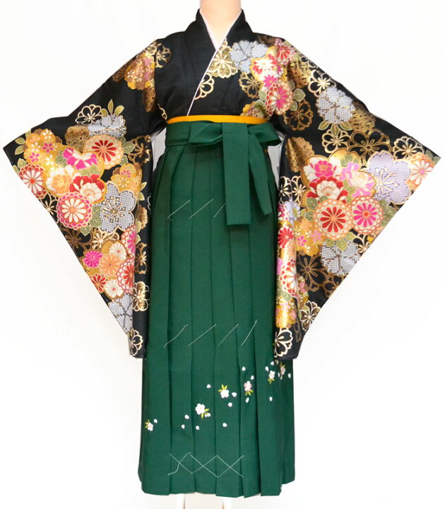 楽天市場】卒業式 袴 袴セット 女 二尺袖着物と袴のセット 絵羽柄 桜に  