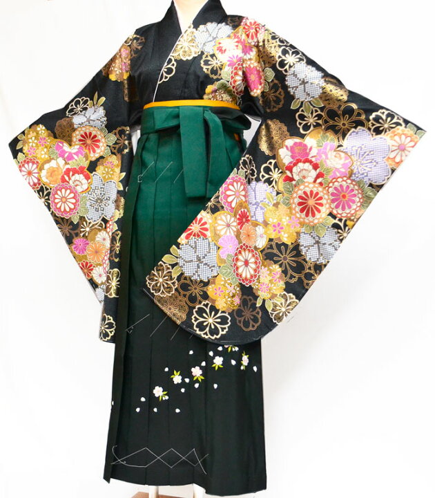 楽天市場】卒業式 袴 袴セット 女 二尺袖着物と袴のセット 絵羽柄 桜に 