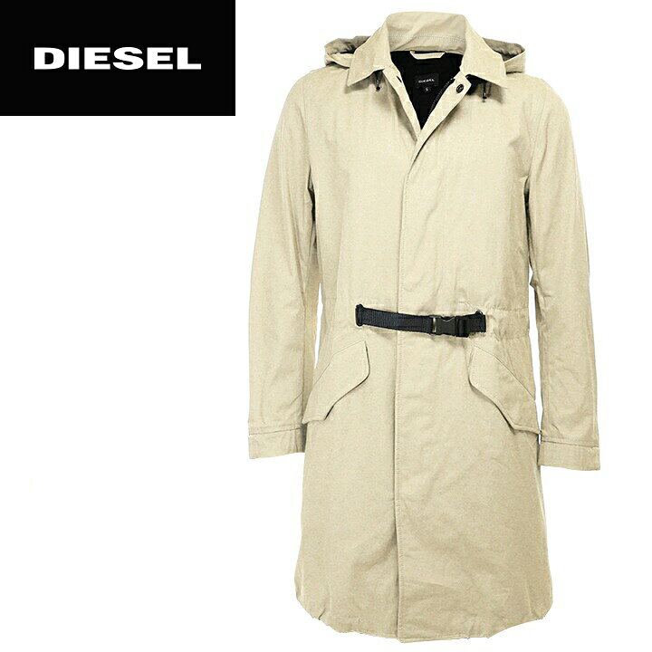 楽天市場 Diesel ディーゼル メンズ フード付き ウエストワンタッチベルト コットン ステンカラーコート J Izuna サイズxs Xxl ベージュ Die M O 045 メーカー希望小売価格70 400円 キイロヤ インポート