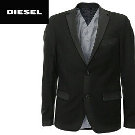 ■DIESEL ディーゼル メンズ■かすれ加工 ヴィンテージ加工 ウール混 シングルブレスト 2ボタン テーラードジャケット【J-JEAMS】【サイズ46〜52】【ブラック】die-m-o-98-157 《メーカー希望小売価格84,700円》