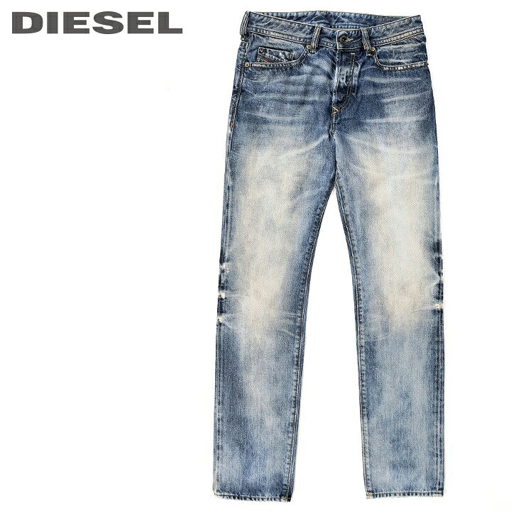 楽天市場 Diesel ディーゼル メンズ ヴィンテージウォッシュ加工 サイドクラッシュダメージ レギュラースリムテーパード ジーンズ デニム パンツ Buster W26 33 L30 32 ダークインディゴ Die M P B4 635 メーカー希望小売価格46 0円 キイロヤ