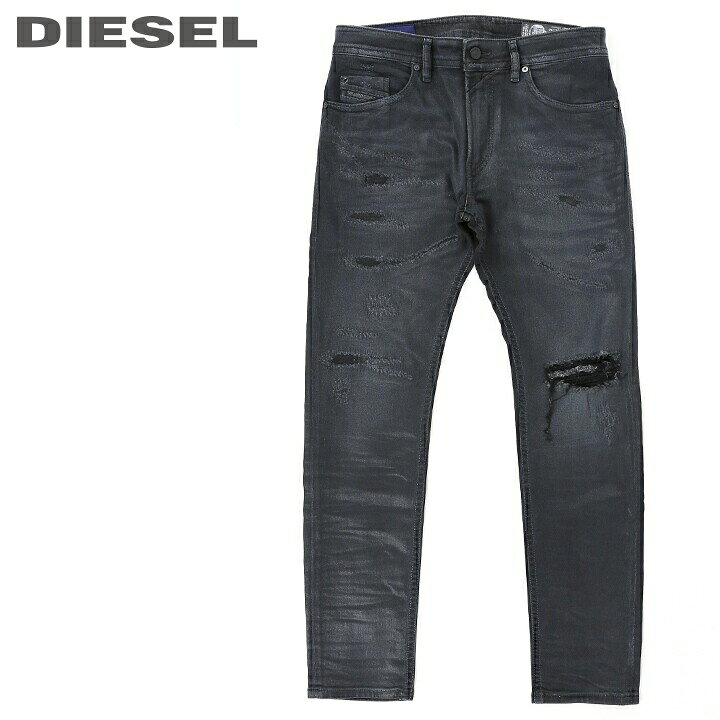 楽天市場 Diesel ディーゼル メンズ クラッシュダメージオイルコーティング加工 ブラックデニム ストレッチ スリムスキニー ジーンズ デニム パンツ Thommer W26 34 L30 ブラック Die M P B4 653 メーカー希望小売価格52 800円 キイロヤ インポート