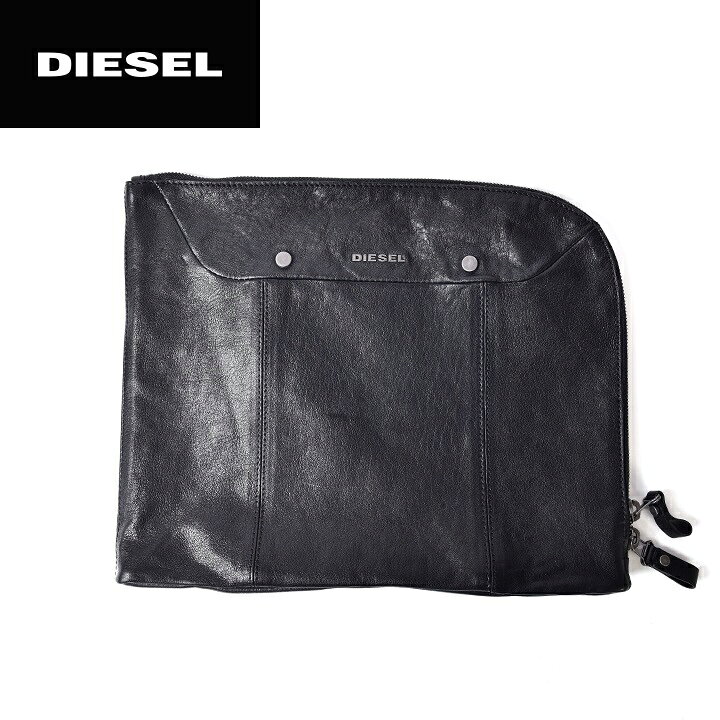 楽天市場 Diesel ディーゼル メンズ 羊革 牛革 本革 ダブルジップ レザークラッチバッグ 鞄 L L4clutch サイズuni ブラック Die M A B6 004 メーカー希望小売価格30 800円 キイロヤ インポート