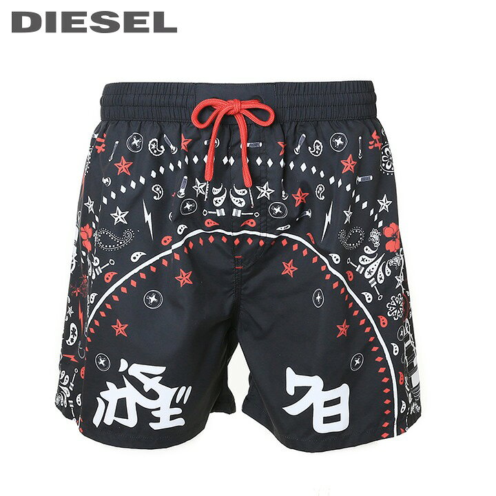 楽天市場 Diesel ディーゼル メンズ メイズリー柄 メンズ水着 男性水着 サーフトランクス サーフパンツ 海パン ビーチウェア スイムウェア Bmbx Wave2 017 サイズs Xl ブラック Die M C C4 910 メーカー希望小売価格14 080円 キイロヤ インポート