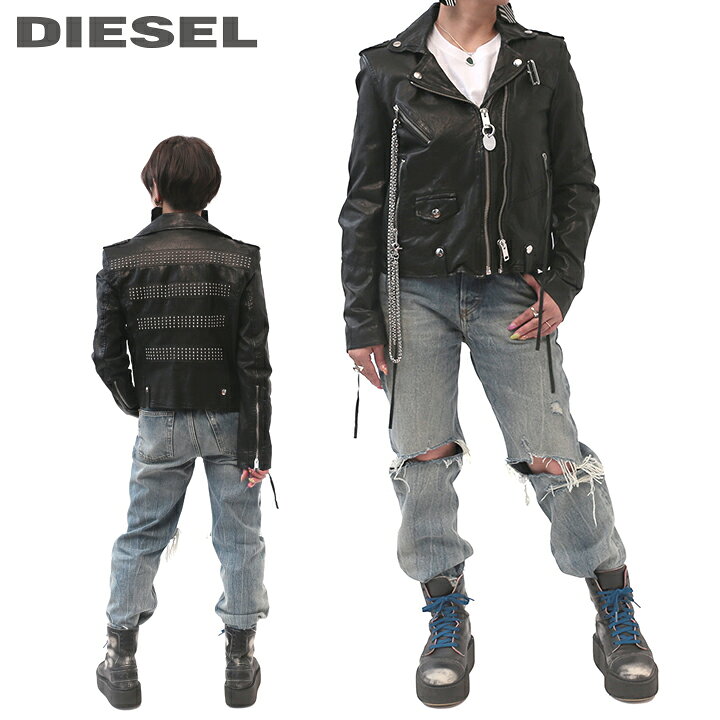 楽天市場】☆DIESEL ディーゼル レディース☆羊革 本革 スタッズ 