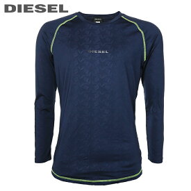 ■DIESEL ディーゼル メンズ■総柄 ロゴプリント アンダーウェア インナーシャツ ロンT 長袖Tシャツ【UMTEE-YOSHI-LS】【サイズS～XL】【ネイビー】die-m-i-c4-822 《_メーカー希望小売価格8,580円》