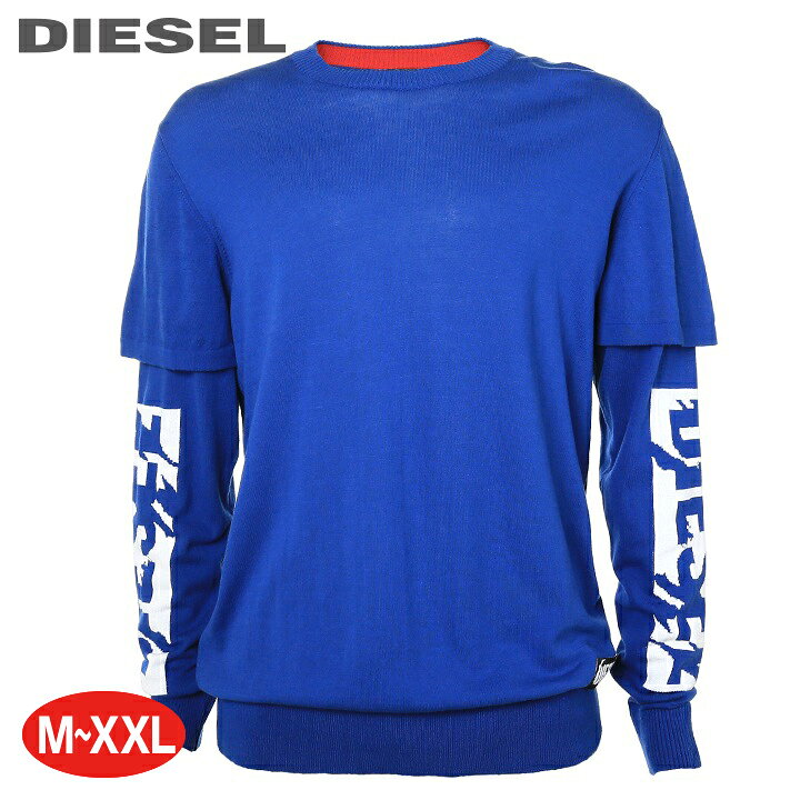 楽天市場】□DIESEL ディーゼル メンズ□レイヤードデザイン 長袖ロゴ 