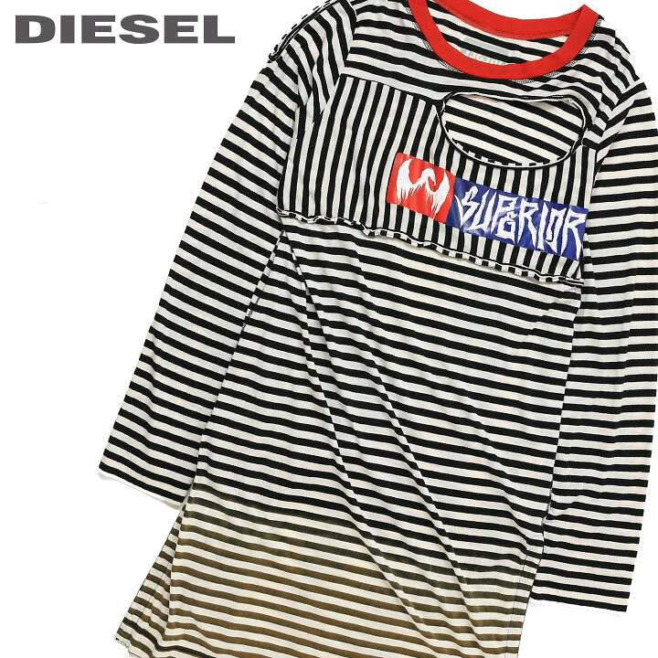 楽天市場】☆DIESEL ディーゼル レディース☆ボーダー ストライプ 胸元 