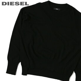 ★DIESEL ディーゼル レディース★カシミヤ混 ウール混 オフショルダー ラウンドネック 長袖 プルオーバーニットセーター【M-CRISTAL】【サイズXS〜M】【ブラック】die-l-t-c8-188 《メーカー希望小売価格31,900円》