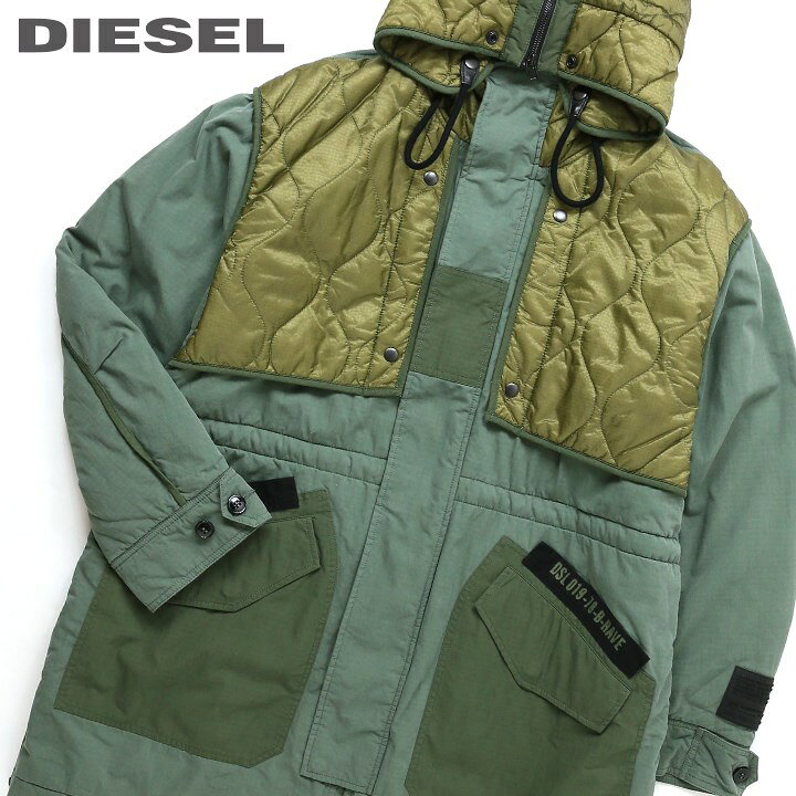 楽天市場】□DIESEL ディーゼル メンズ□異素材切替 中綿キルティング  
