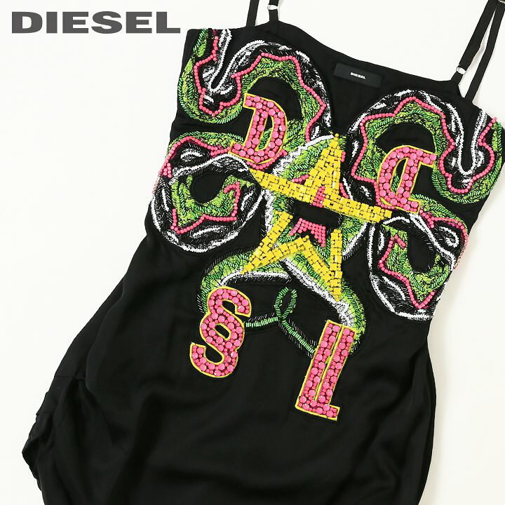 楽天市場】☆DIESEL ディーゼル レディース☆刺繍 ビーズ ビジュー装飾 