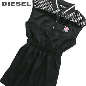 ★DIESEL ディーゼル レディース★メッシュ切替 薄手 ノースリーブワンピース【D-REIA】【サイズXS〜M】【ブラック】die-l-t-c8-111 《メーカー希望小売価格31,900円》