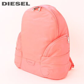 ★DIESEL ディーゼル レディース★ラウンドジップ 13インチノートPC対応 リュックサック バックパック 鞄【OSERAMA】【サイズUNI】【ネオンピンク】die-l-a-d4-624 《_メーカー希望小売価格35,200円》