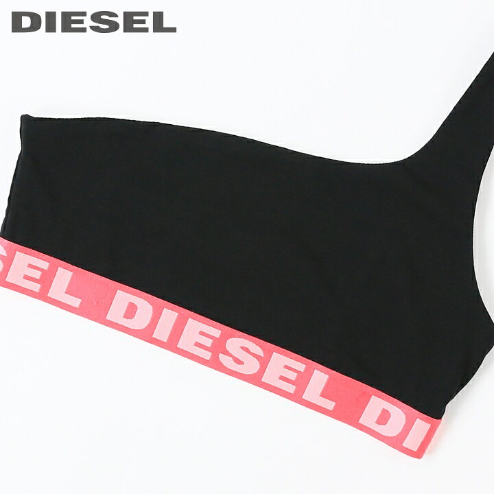 ☆DIESEL ディーゼル レディース☆ロゴゴム ワンショルダー タンクトップ アンダーウェア ソフトブラトップ 【UFSB-BAKS-L】【サイズXS・S】【ブラック】die-l-i-d4-107 《メーカー希望小売価格6,380円》/234/ キイロヤ インポート DIESEL ディーゼル ロゴプリント タンクトップ XS ユニセックス ラメ