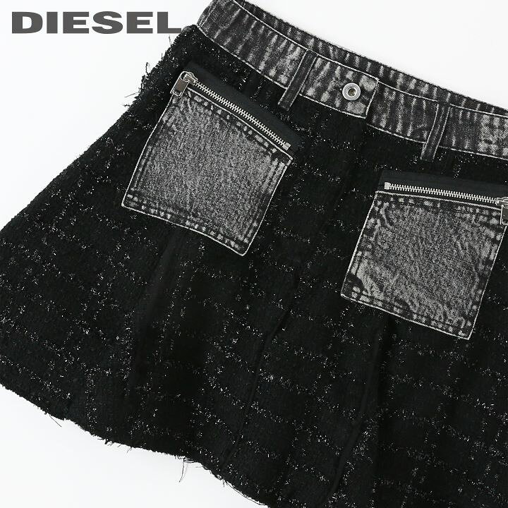 楽天市場】☆DIESEL ディーゼル レディース☆ラメ糸混 デニム切替 