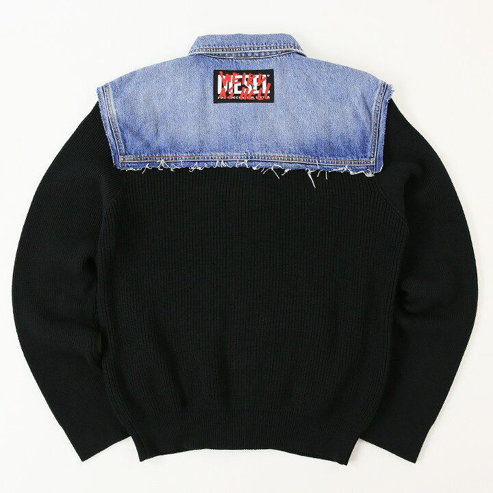 楽天市場】□DIESEL ディーゼル メンズ□デニム切替 ニットシャツ 