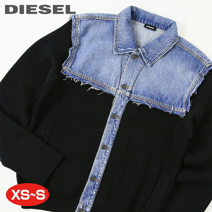 楽天市場】□DIESEL ディーゼル メンズ□デニム切替 ニットシャツ  