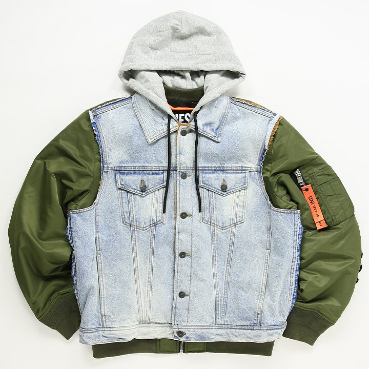 楽天市場】□DIESEL ディーゼル メンズ□レイヤード風 デニム地 切替 