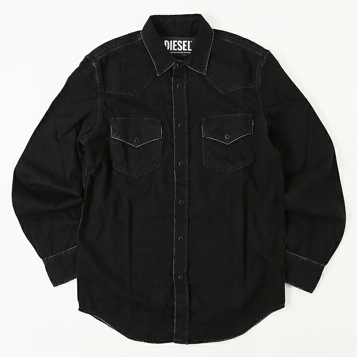 楽天市場】□DIESEL ディーゼル メンズ□ダメージ加工 長袖 ブラック  