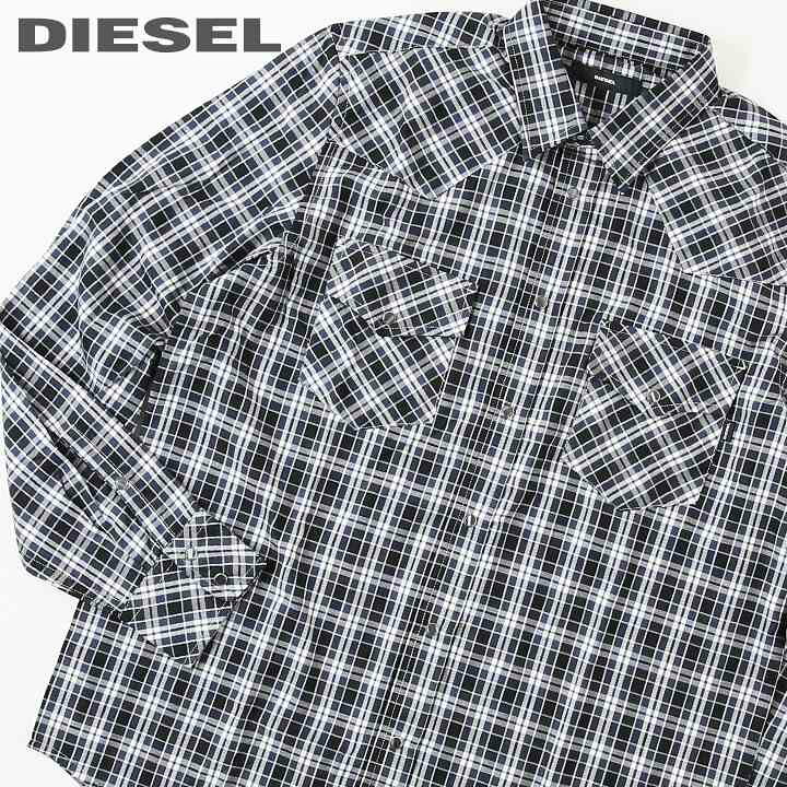 楽天市場】□DIESEL ディーゼル メンズ□チェック柄 長袖 コットン 