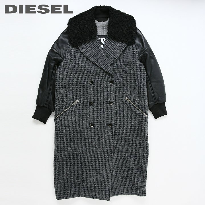 楽天市場】☆DIESEL ディーゼル レディース☆異素材切替 牛革 本革 袖  