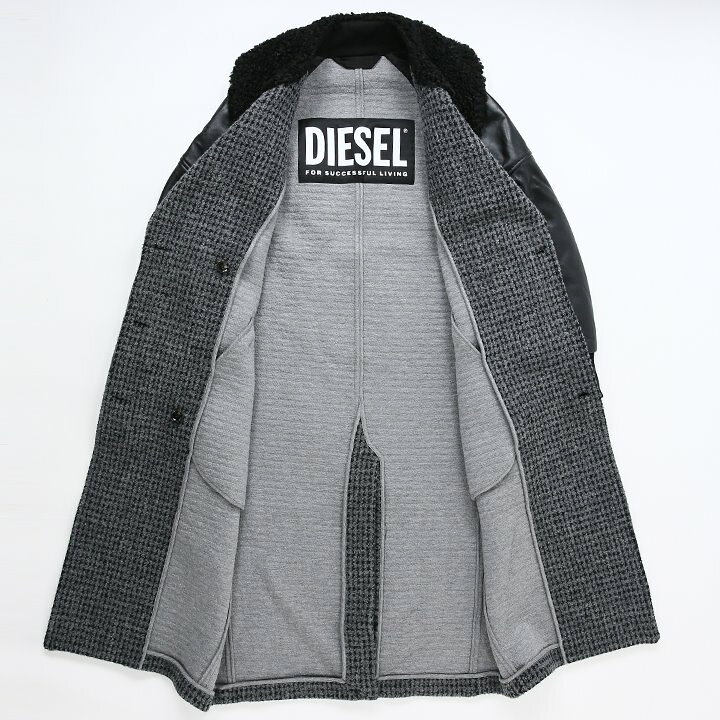 楽天市場】☆DIESEL ディーゼル レディース☆異素材切替 牛革 本革 袖 
