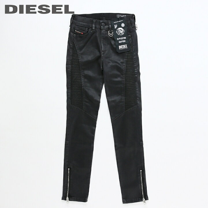 DIESEL ディーゼル slandy ブラックコーティング ジップデザイン 