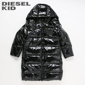 ●DIESEL KID ディーゼルキッズ ジュニア ガール●光沢ナイロン 子ども服 女の子 リアルダウンコート【JDORJ】【SIZE4～8】【ブラック】dik-l-o-d8-305 《_メーカー希望小売価格57,200円》