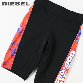 ★DIESEL ディーゼル レディース★SEA-DOOコラボ サイド切替 リゾートウェア スパッツ サイクリングパンツ【BFPN-CYCLERDOO】【サイズXS・S】【ブラック×オレンジ系】die-l-c-d8-716 《_メーカー希望小売価格10,780円》