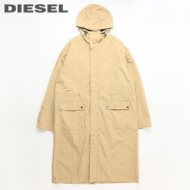 ■DIESEL ディーゼル メンズ■サスティナブル グリーンレーベル 薄手 スプリングコート フーデッドステンカラーコート【J-LUIS】【サイズM～XXL】【1サイズ程大きめのサイズ感】【ベージュ】die-m-o-e4-044 《メーカー希望小売価格52,800円》