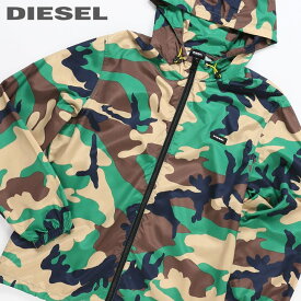 ■DIESEL ディーゼル メンズ■カモフラージュ柄 迷彩柄 パッカブル ジップアップ ビーチウェア ジャケット ラッシュガード【BMOWT-WINDY-FG】【サイズS・M】【カーキ×グリーン系】die-m-c-e4-901 《_メーカー希望小売価格18,480円》